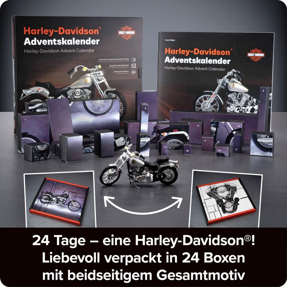 Franzis 67284 Harley-Davidson® Adventskalender 1:18 Bausatz NEU