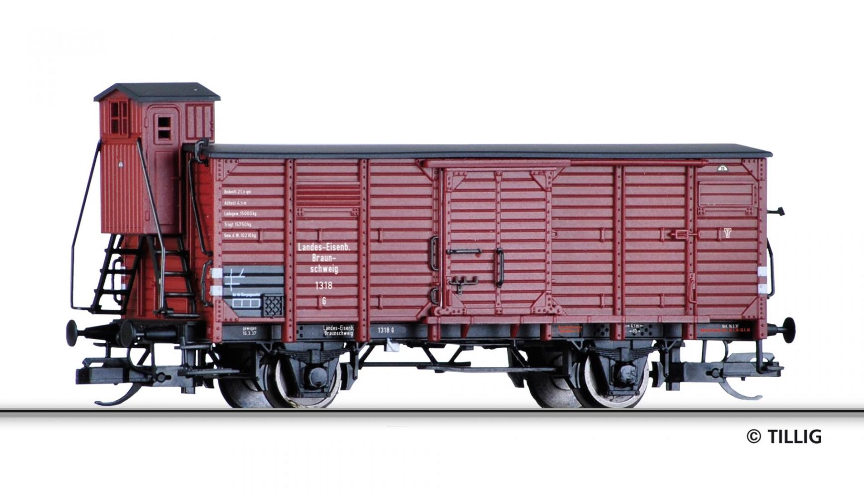 Tillig 17933 Gedeckter Güterwagen G 1:120 Spur TT Neu OVP