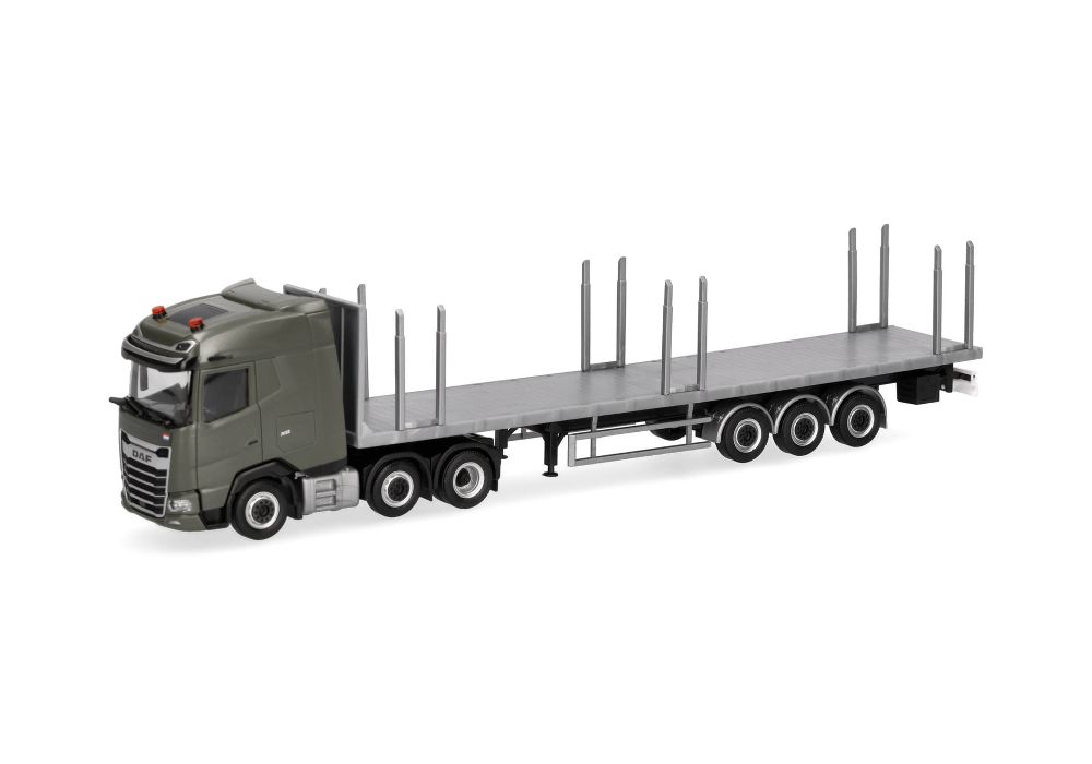 Herpa 747301 DAF XG Flachbett-Sattelzug 1:87 Spur H0 Standmodell
