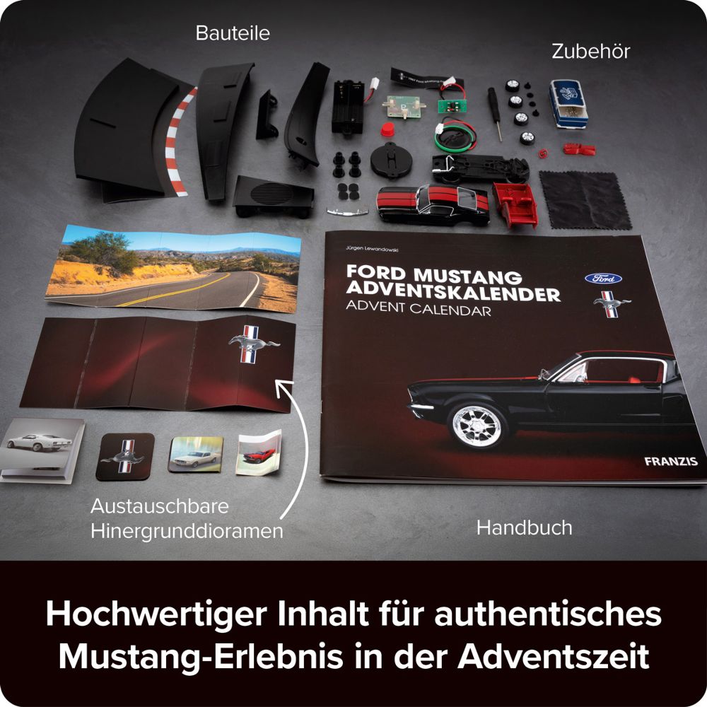 Franzis 67965 Ford Mustang Adventskalender 1:43 Bausatz NEU OVP