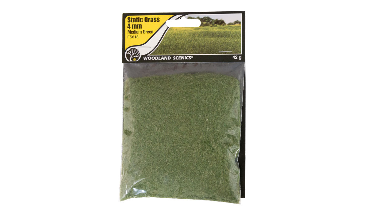 Woodland Scenics FS618 4mm Static Grass Medium Green Neu OVP