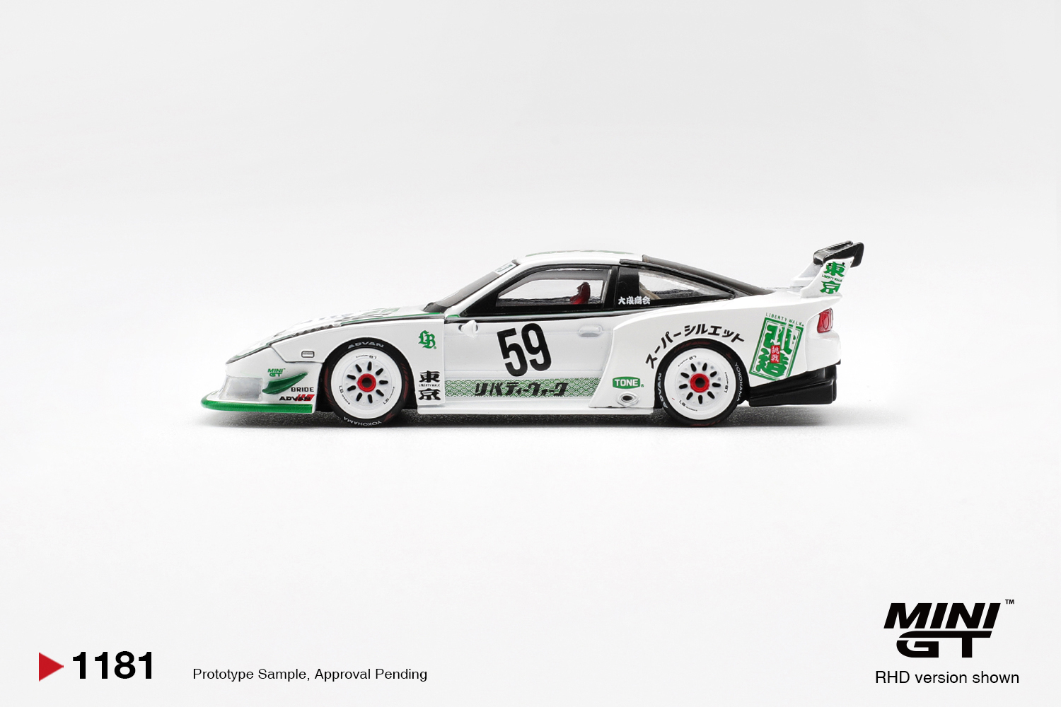 Mini GT 1181 1:64 NISSAN 180SX LB-SUPER SILHOUETTE WHITE 2026