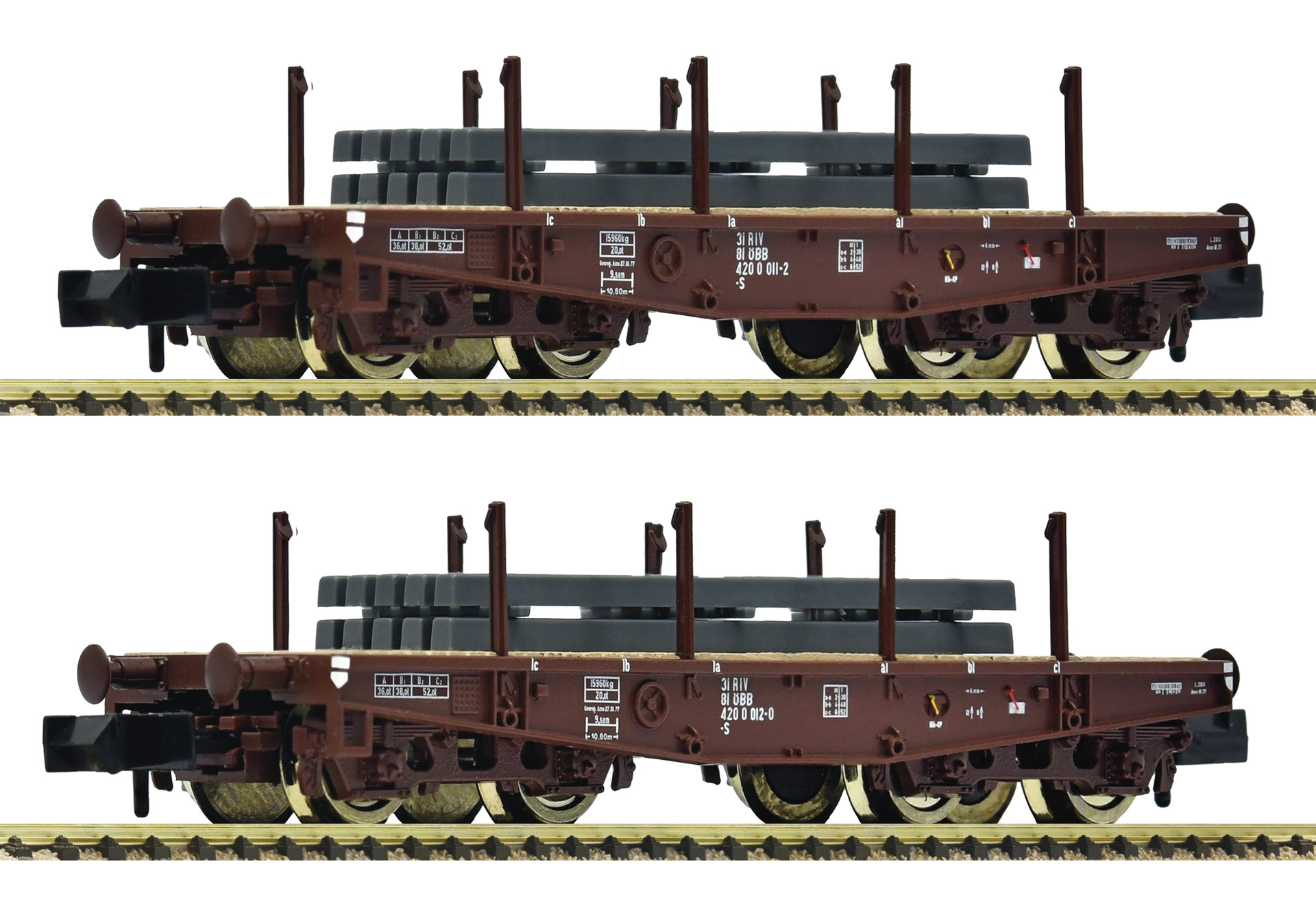 Fleischmann 6660135 2-tlg. Set: Schwerlast-Flachwagen