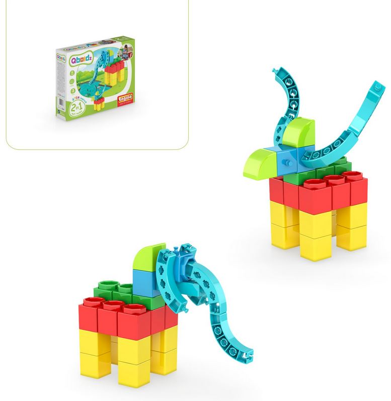 Engino QB02D QBOIDZ 2 in 1 Set Elefant - Bausatz - Neu - OVP