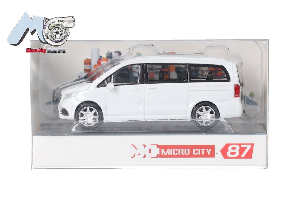 Herpa 87MC000077 MicroCity: Mercedes-Benz V-Klasse, weiß 1:87 Spur H0
