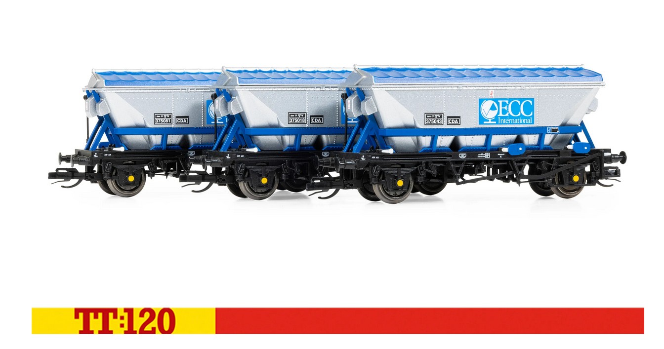 Hornby TT6049 ECC - CDA Hopper Wagon - Triple Pack 1:120 Spur TT
