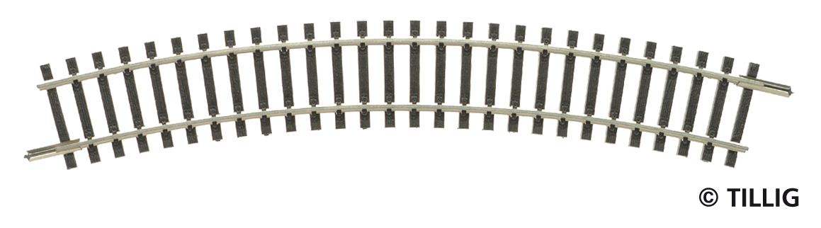 Tillig 83116 Gebogenes Gleis R01 R267 mm/30° 1:120 Spur TT Neu