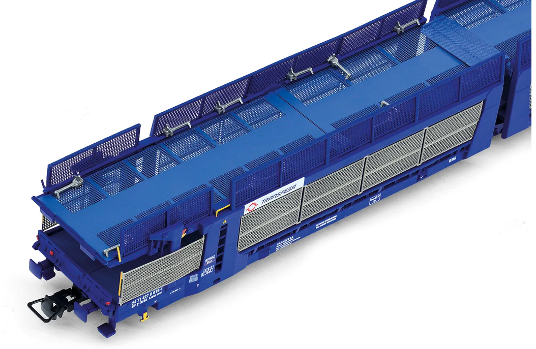 Electrotren HE6100 Transfesa 3-axle car transporter blue livery Spur H0