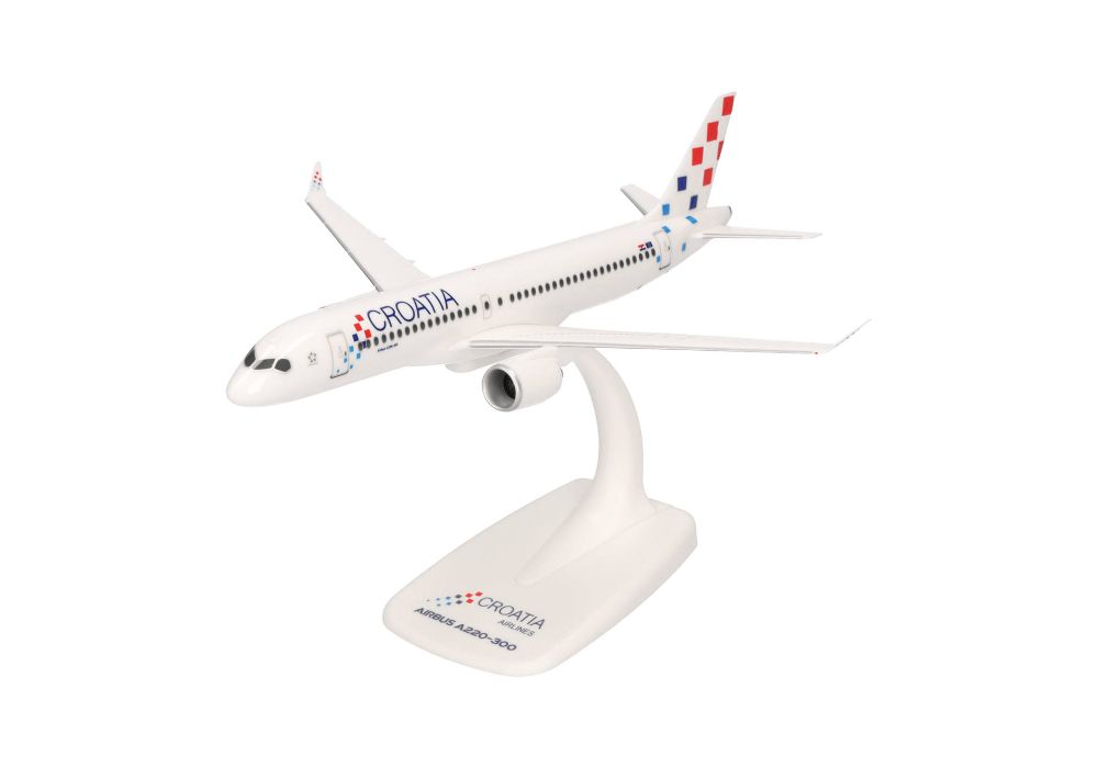 Herpa 614566 Croatia Airlines Airbus A220-300 9A-CAE Zagreb 1:200