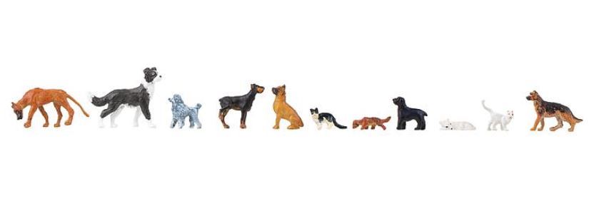 Faller 151902 Hunde und Katzen 1:87 Spur H0 Neu OVP Figuren