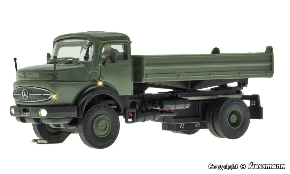Viessmann 8161 MB Rundhauber 2-achs mit Kipp-Pritsche Militär Spur H0