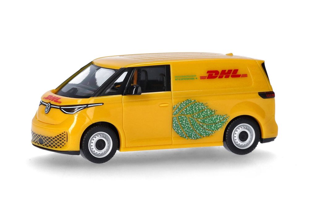 Herpa 098458 VW ID. Buzz Cargo "DHL" 1:87 Spur H0 Standmodell
