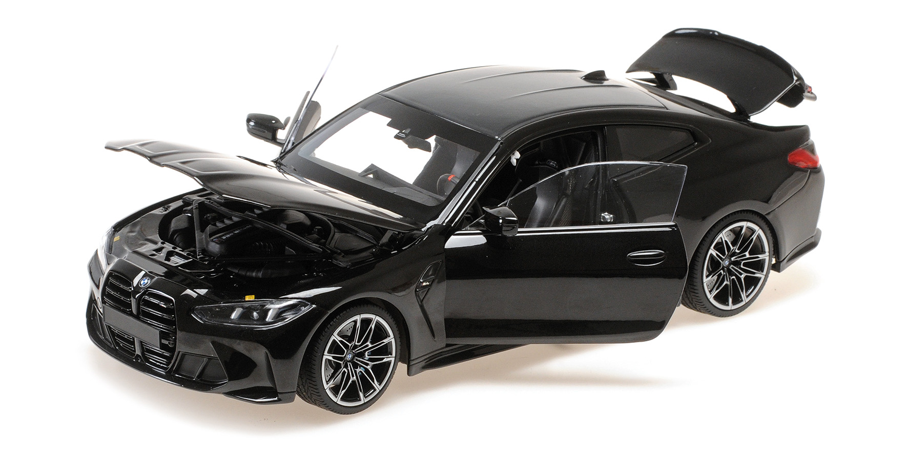Minichamps 110020141 BMW M4 2024 BLACK METALLIC 1:18 Standmodell NEU