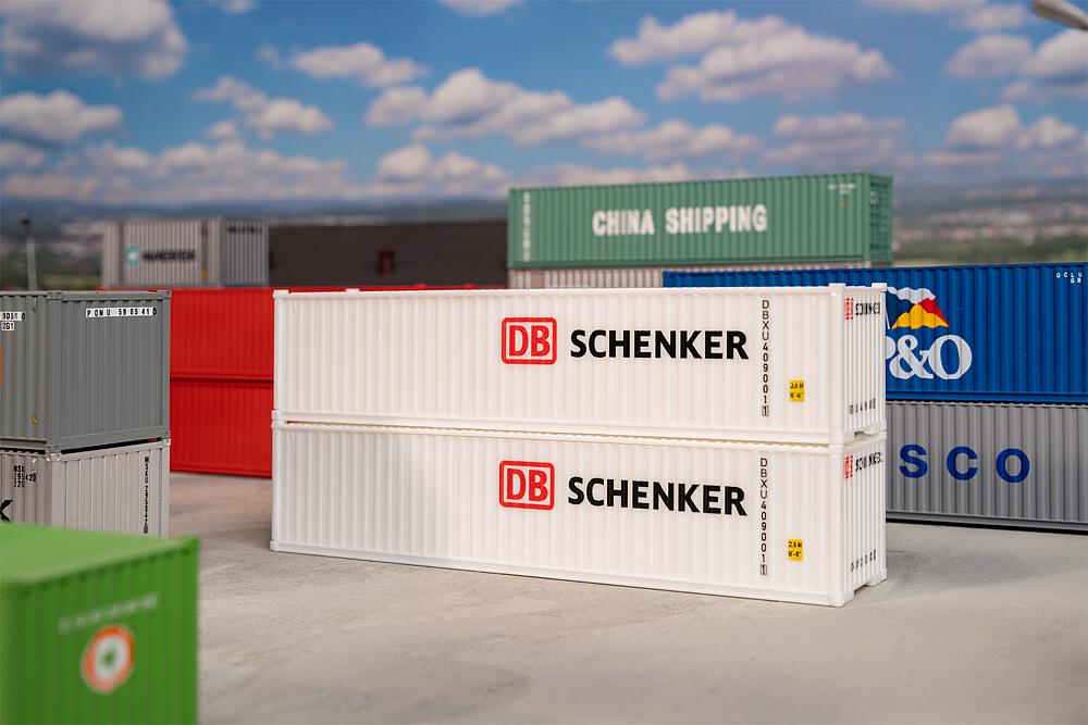 Faller 182153 40' Container DB 2er-Set 1:87 Spur H0 Bausatz Neu