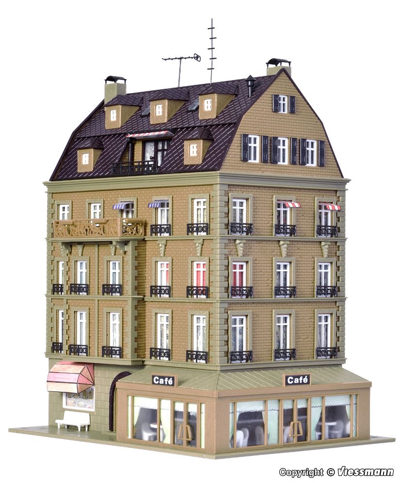 Vollmer 43783 Café m. Inneneinrichtung + LED-Beleuchtung Spur H0