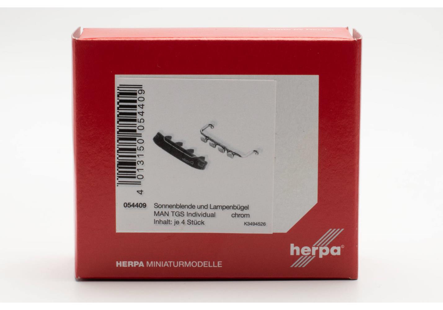 Herpa 054409 Zubehör Topleuchten mit Sonnenblende chrom 1:87
