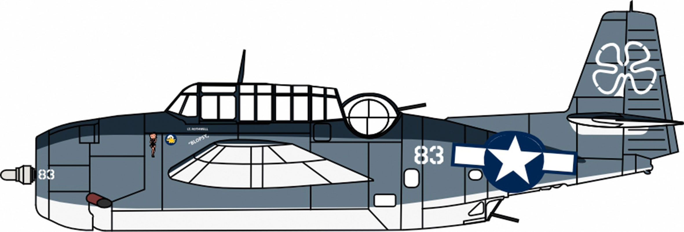 Herpa 81AC132 Grumman Avenger VC 76 Blopsy
