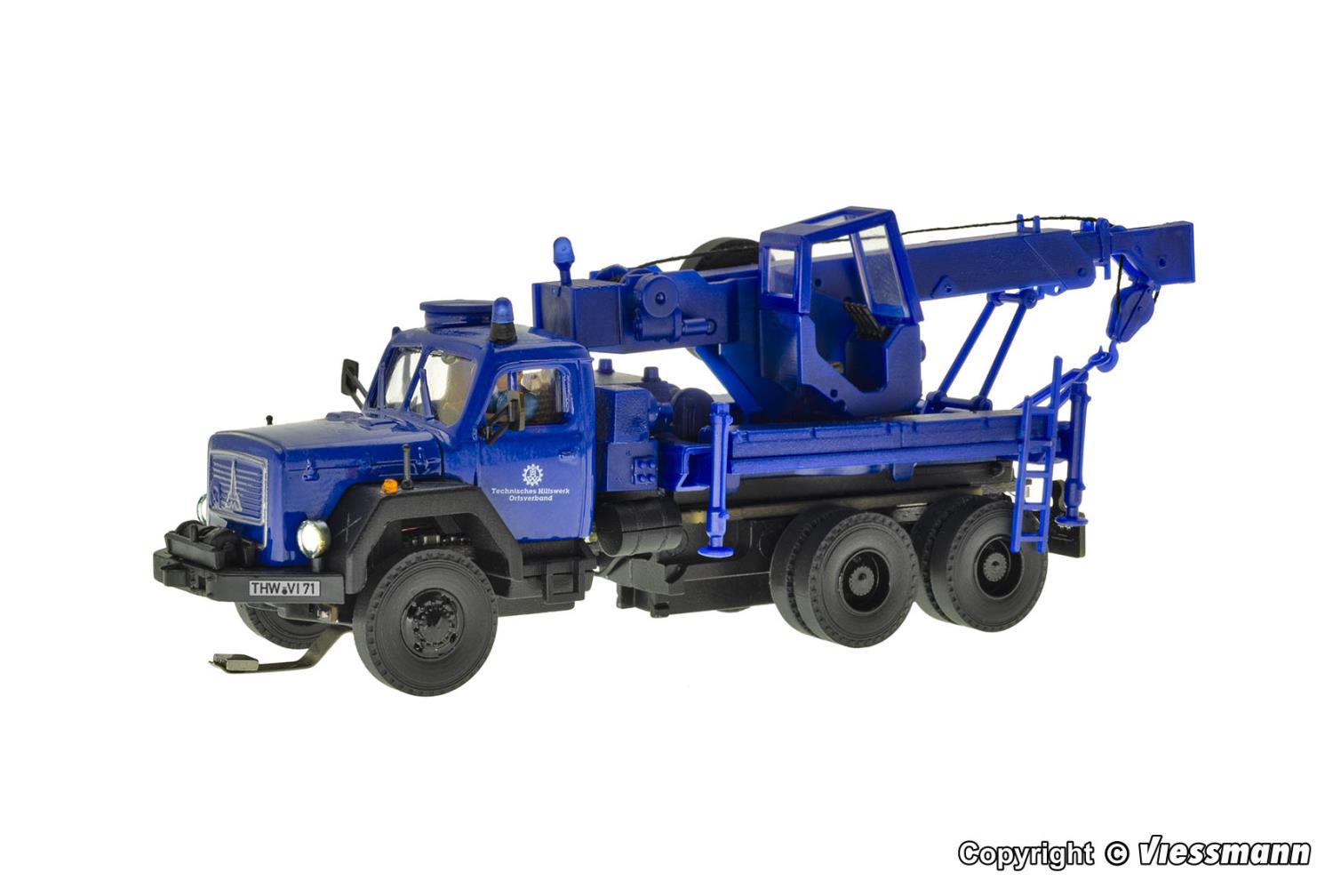 Viessmann 8071 THW MAGIRUS DEUTZ 3-achs Bergekran 1:87 Spur H0