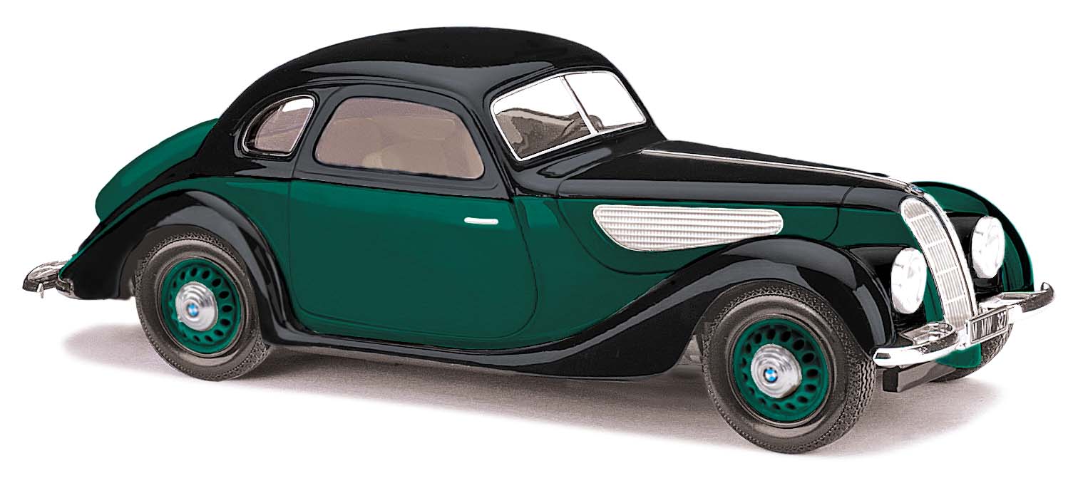 Busch 40206 BMW 327 Coupé Grün 1:87 Spur H0 Standmodell Neu