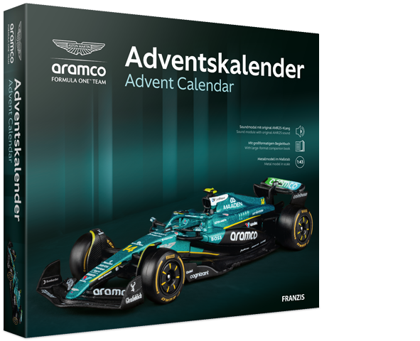 Franzis 67325 Aston Martin Aramco Formula 1 Adventskalender 1:43