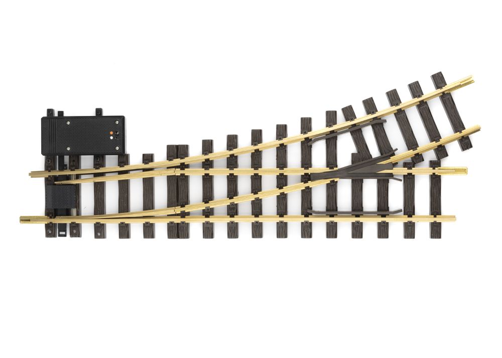 LGB 16150 Elektrische Weiche links Radius R3 22,5° 1:22,5 Spur G