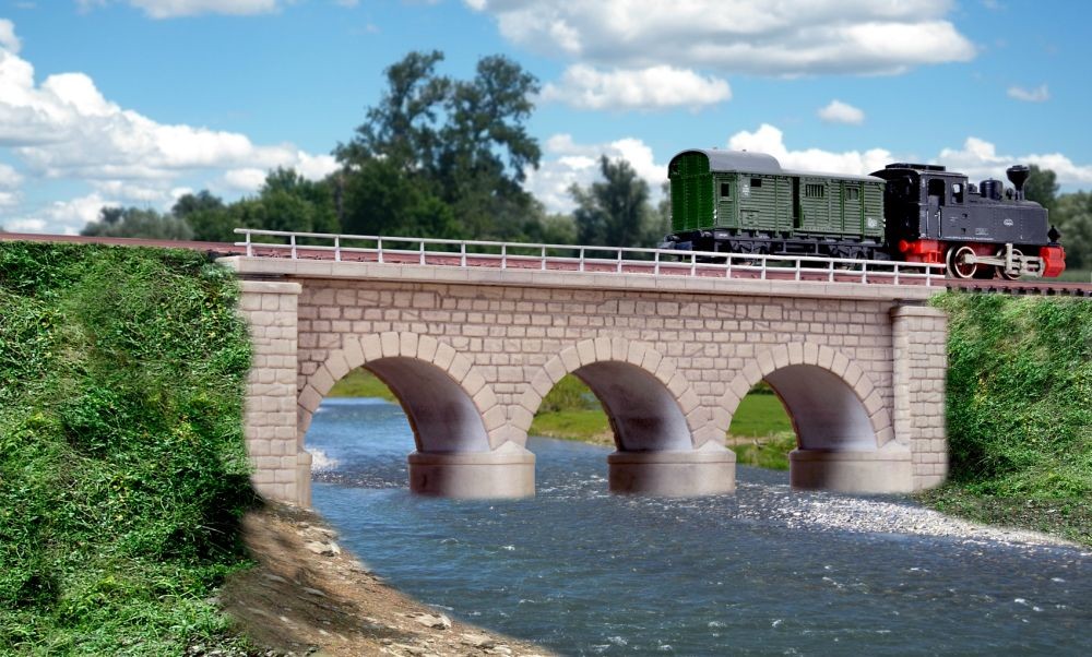 Kibri 37660 N/Z Erzberg-Brücke mit Eisbrecherpfeilern,eingleisig