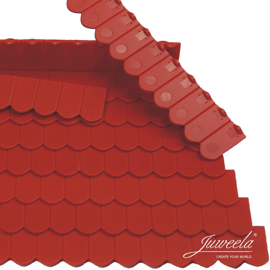 Juweela 23242 Biberschwanz Rundschnitt ziegelrot, 18x12 (Miniatur)