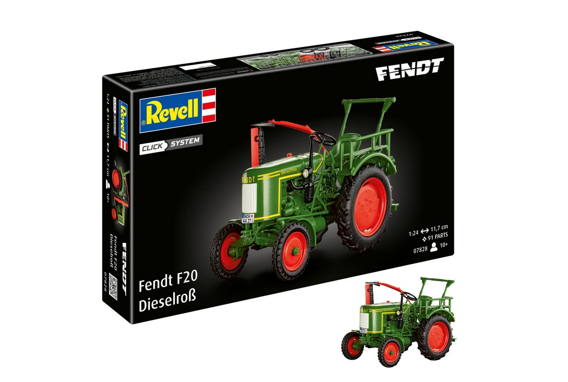 Revell 07828 Fendt F20 Dieselroß Traktor Click System 1:24 Bausatz