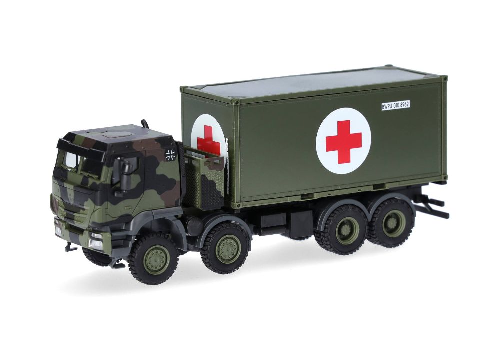 Herpa 747219-002 Iveco Trakker 8x8 mit 20 ft. Cont. "Bundeswehr" 1:87