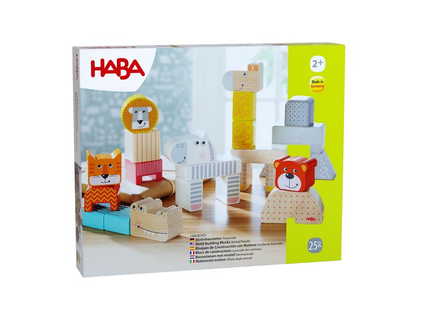 HABA 1306287001 Motivbausteine Tierparade - 25 Bausteine NEU OVP