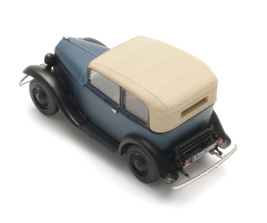 Artitec 312.046 Opel P4 Dach geschlossen blau 1:120 Spur TT NEU OVP