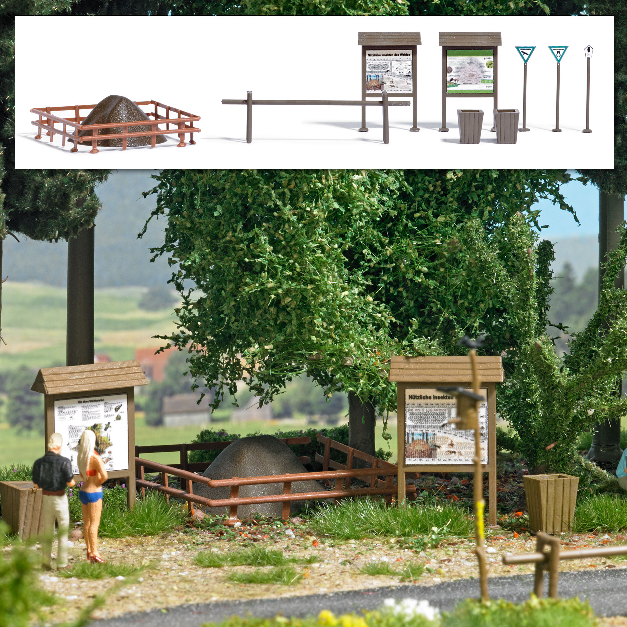Busch 1851 Waldameisen-Set 1:87 Spur H0 Bausatz Neu OVP