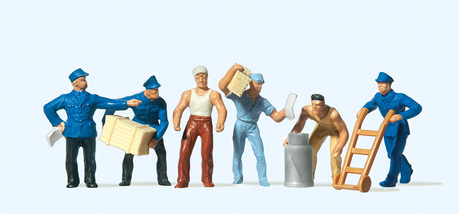 Preiser 14016 Güterbodenpersonal 1:87 Spur H0 Neu OVP Figuren