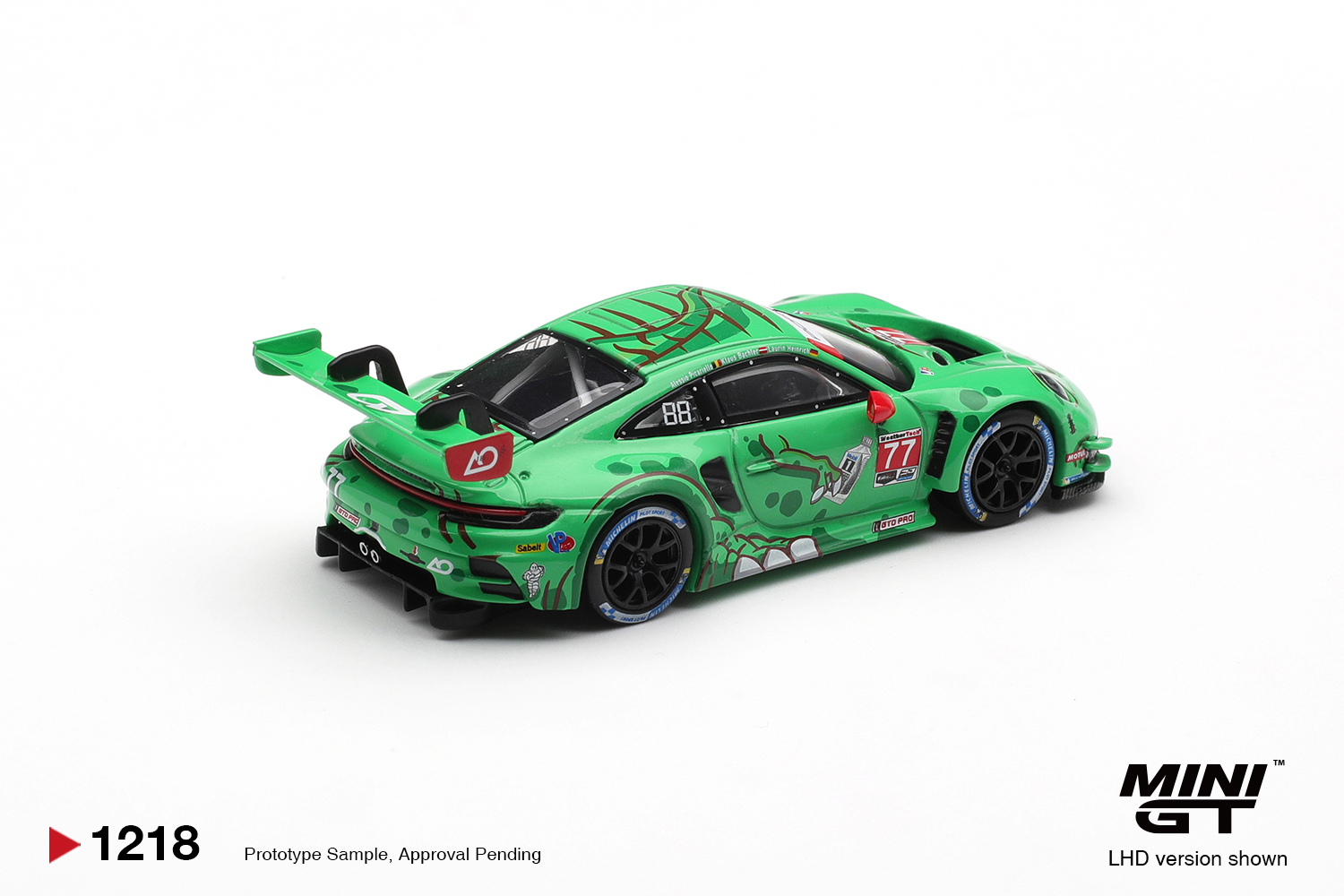 Mini GT 1218 1:64 PORSCHE 911 (992) GT3 R #77 AO RACING SEBRING 12 HRS