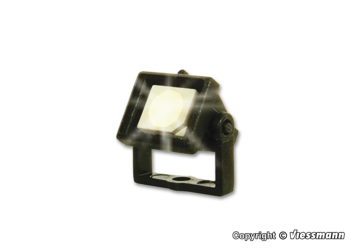 Viessmann 6333 Flutlichtstrahler rechteckig LED weiß 1:87 Spur H0 Neu