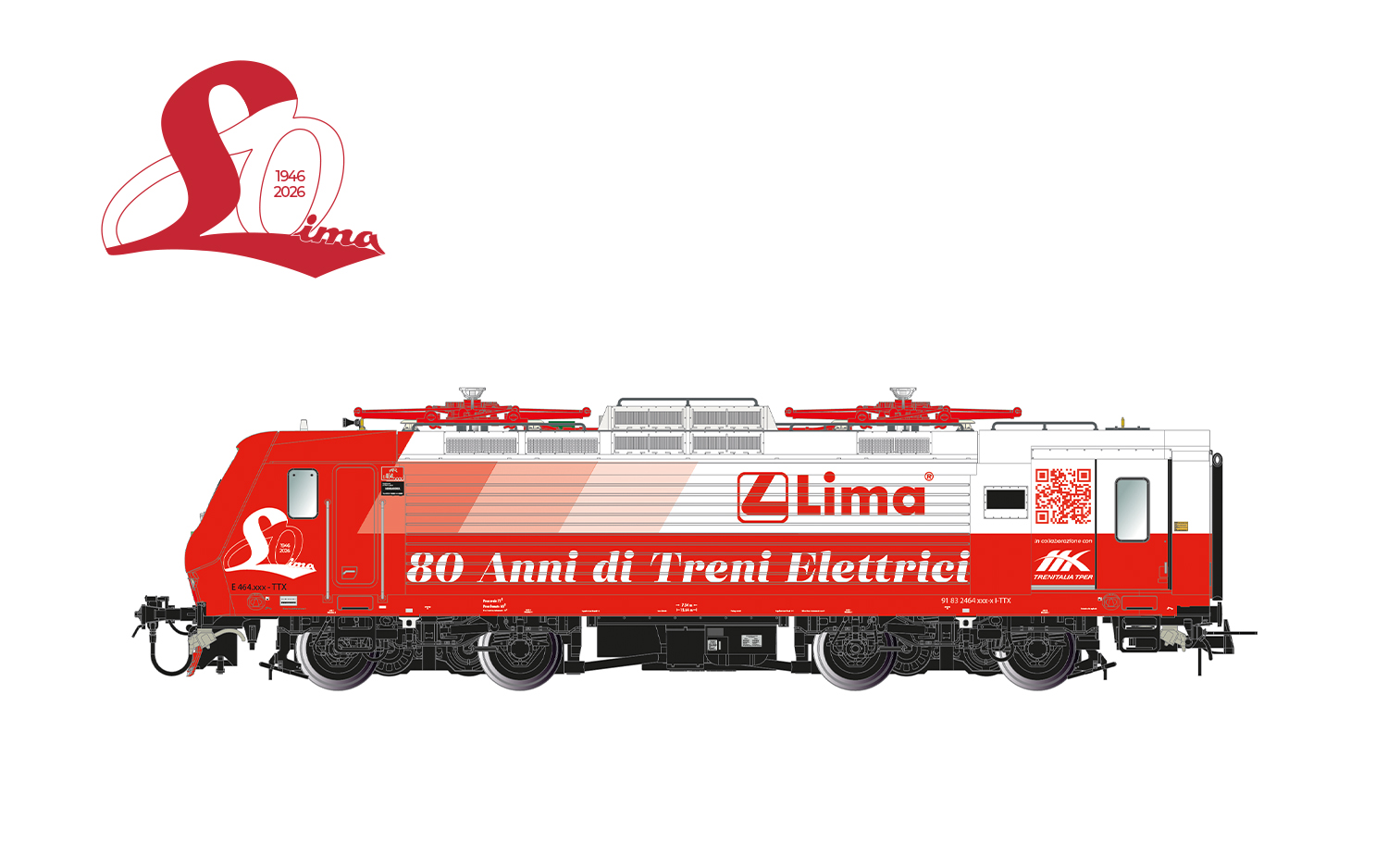 Lima HL2673 Trenitalia Tper, Elektrolokomotive E.464 „80 Jahre Lima”