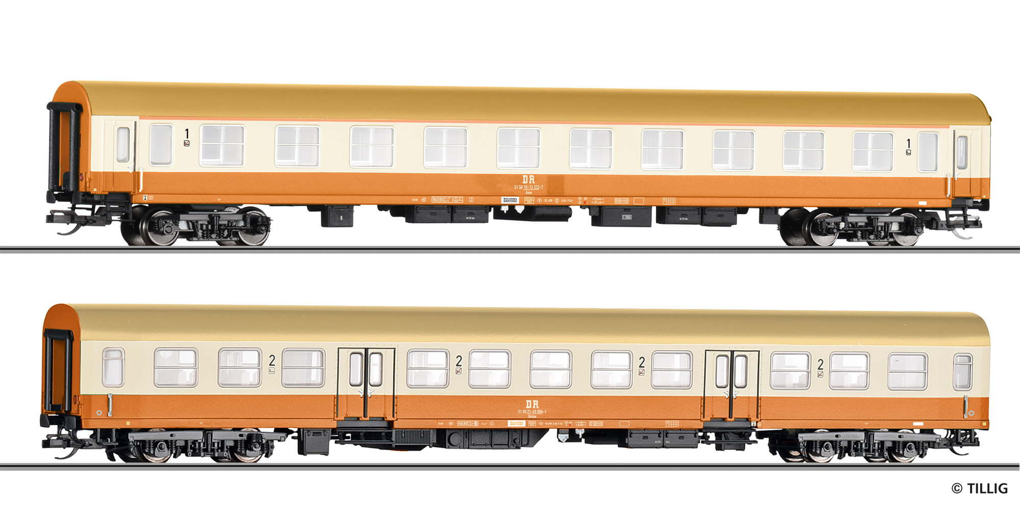 Tillig 01123 Reisezugwagenset „Städteexpress“ der DR, bestehend aus einem