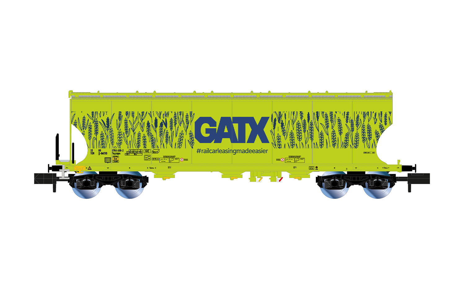 Arnold HN6737 D-GATX, 4-achs. Getreidesilowagen mit runden Seitenwänden, n