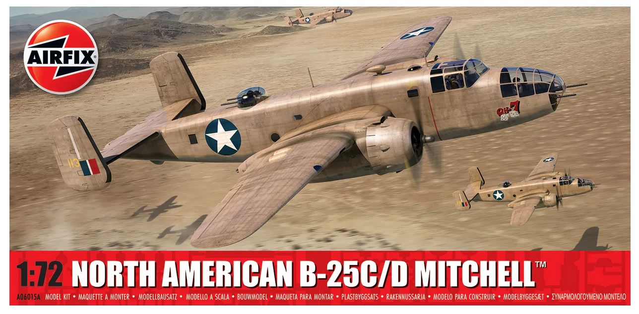 Airfix A06015A North American B-25C/D Mitchell 1:72 Bausatz Neu