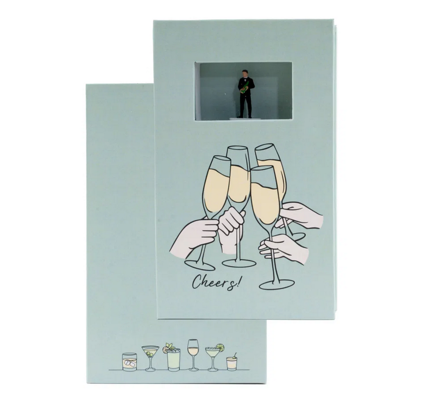 Noch 99508 Geschenkbox „Cheers!” 9x15 cm, 2,5 cm hoch NEU OVP