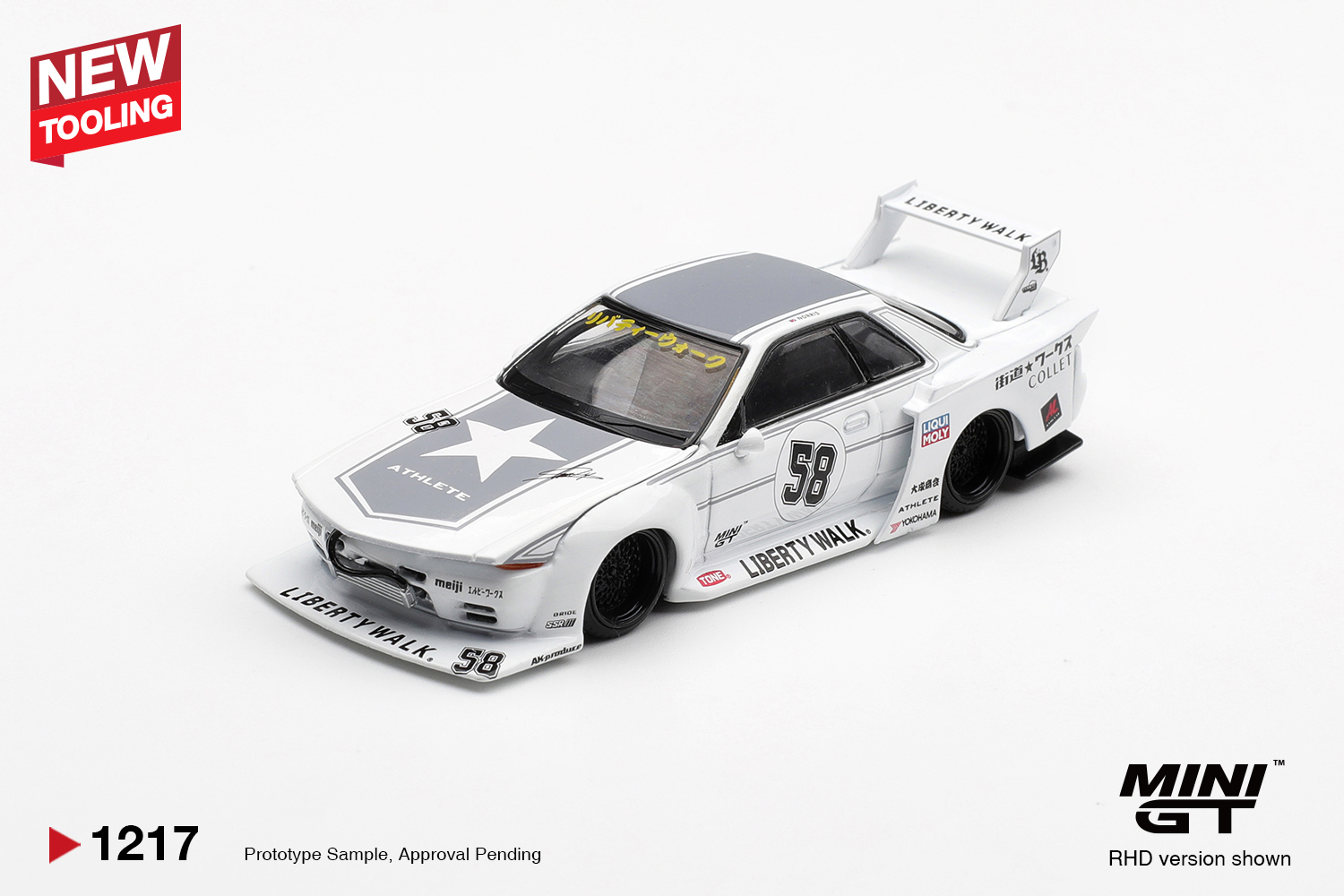 Mini GT 1217 1:64 NISSAN GTR (R32) LB-KAIDO WORKS TAS 2025