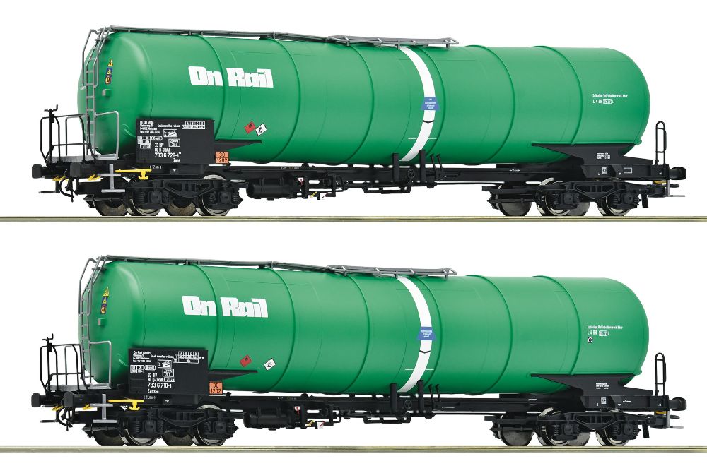 Roco 6600147 2-tlg Set Kesselwagen OnRail 1:87 Spur H0 DC Neu