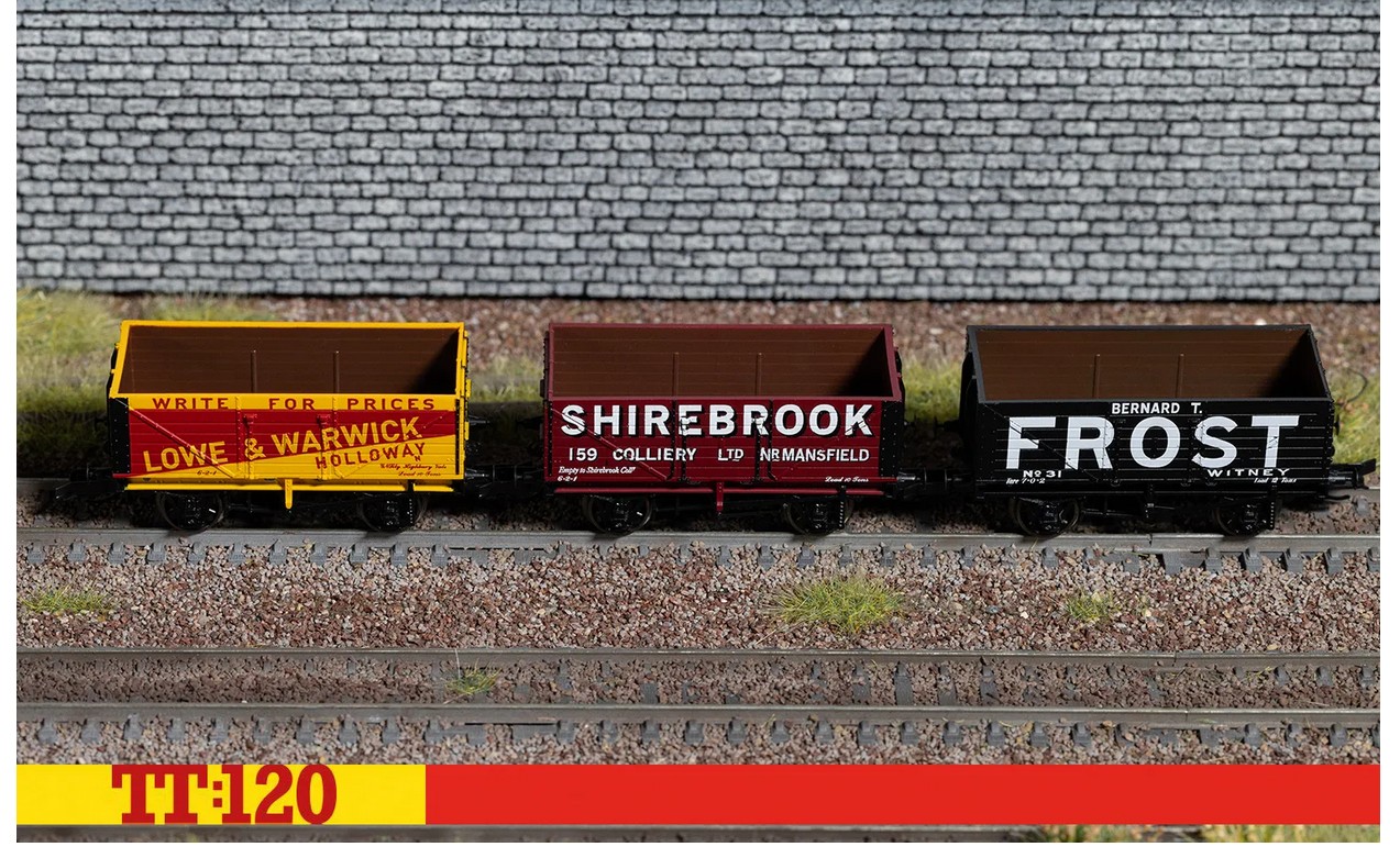 Hornby TT6042 7 Plank Wagon - Triple Pack 1:120 Spur TT NEU OVP