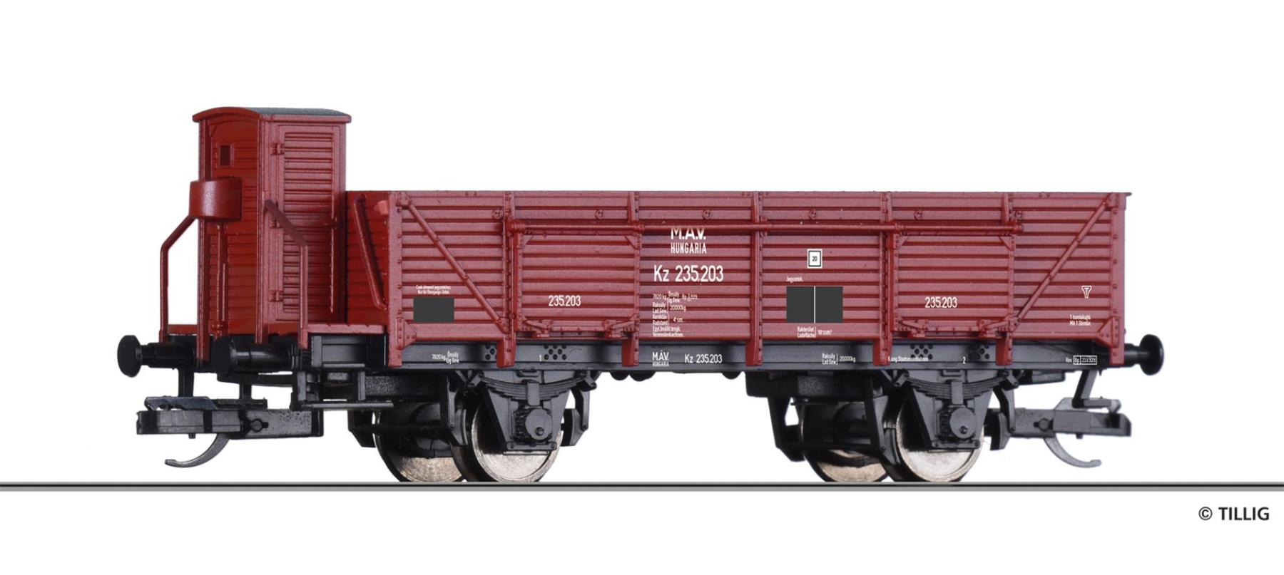 Tillig 17632 Offener Güterwagen Kz MAV 1:120 Spur TT Neu OVP
