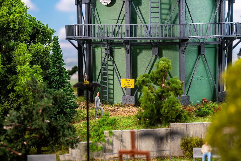 Faller 130157 Gasometer mit Rohrleitungen 1:87 Spur H0 Bausatz