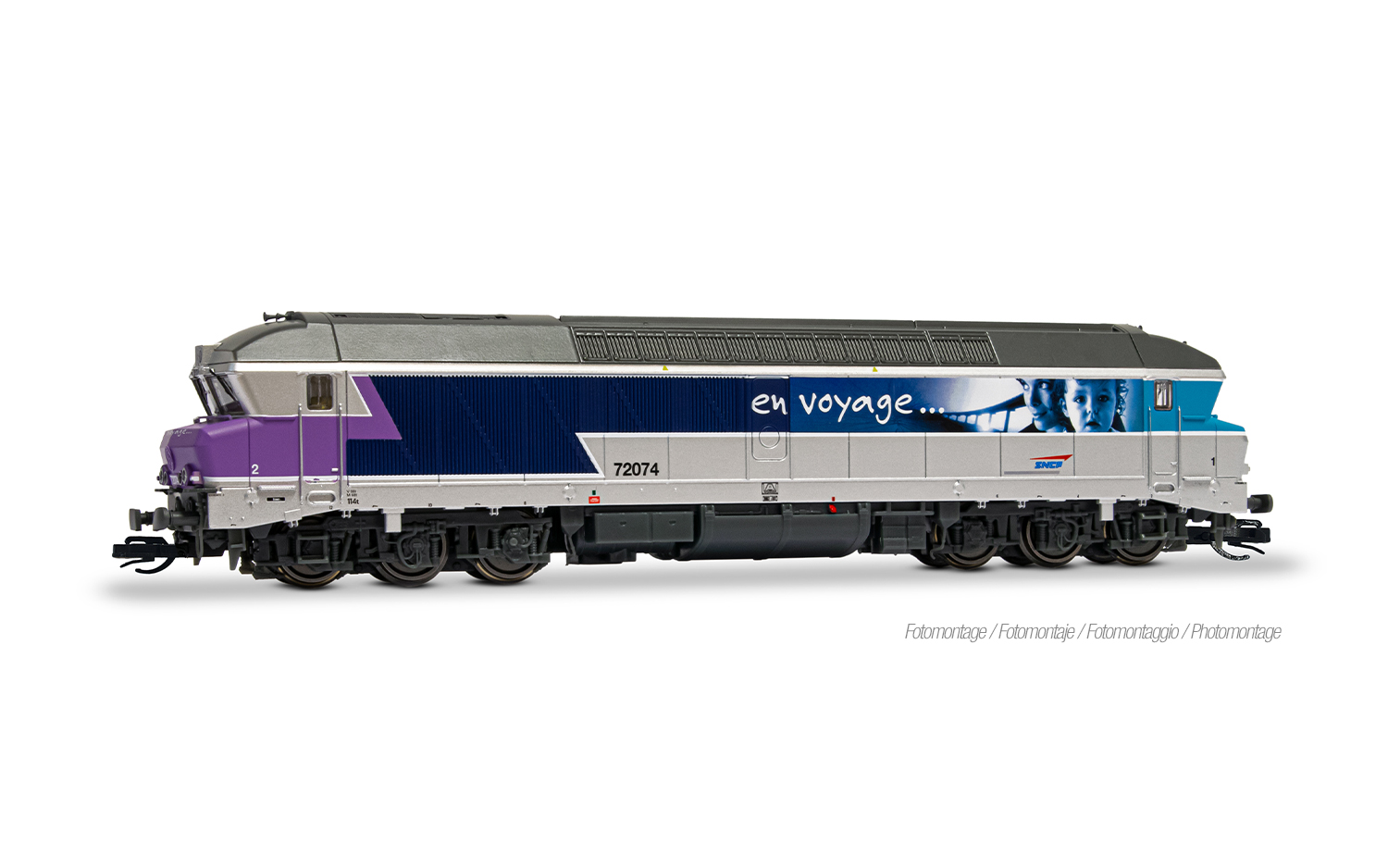 Arnold HN9087 SNCF, 6-ach. Diesellokomotive CC 72074, „En voyage“