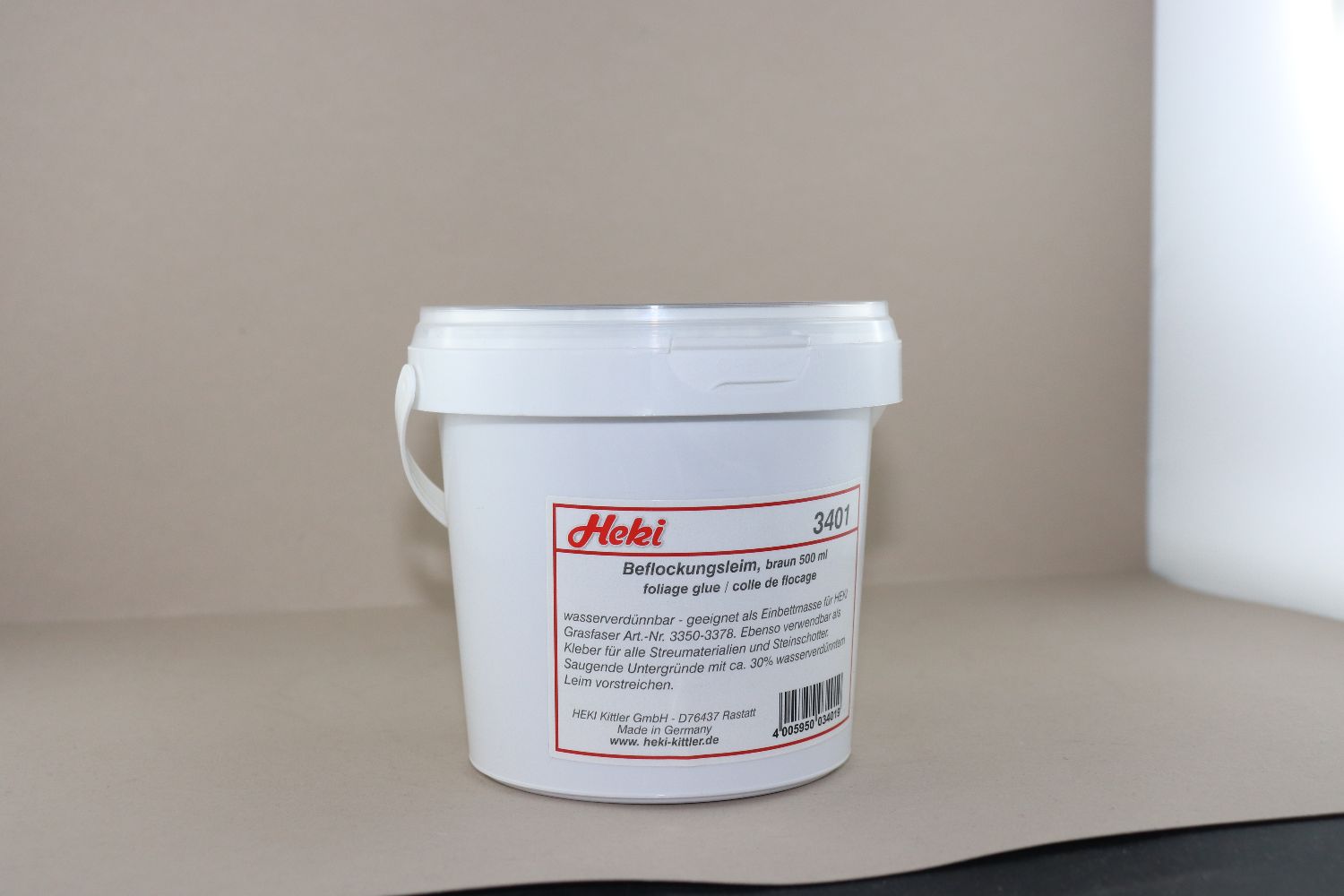 Heki 3401 Beflockungsleim, braun, 500 ml - Neu - OVP