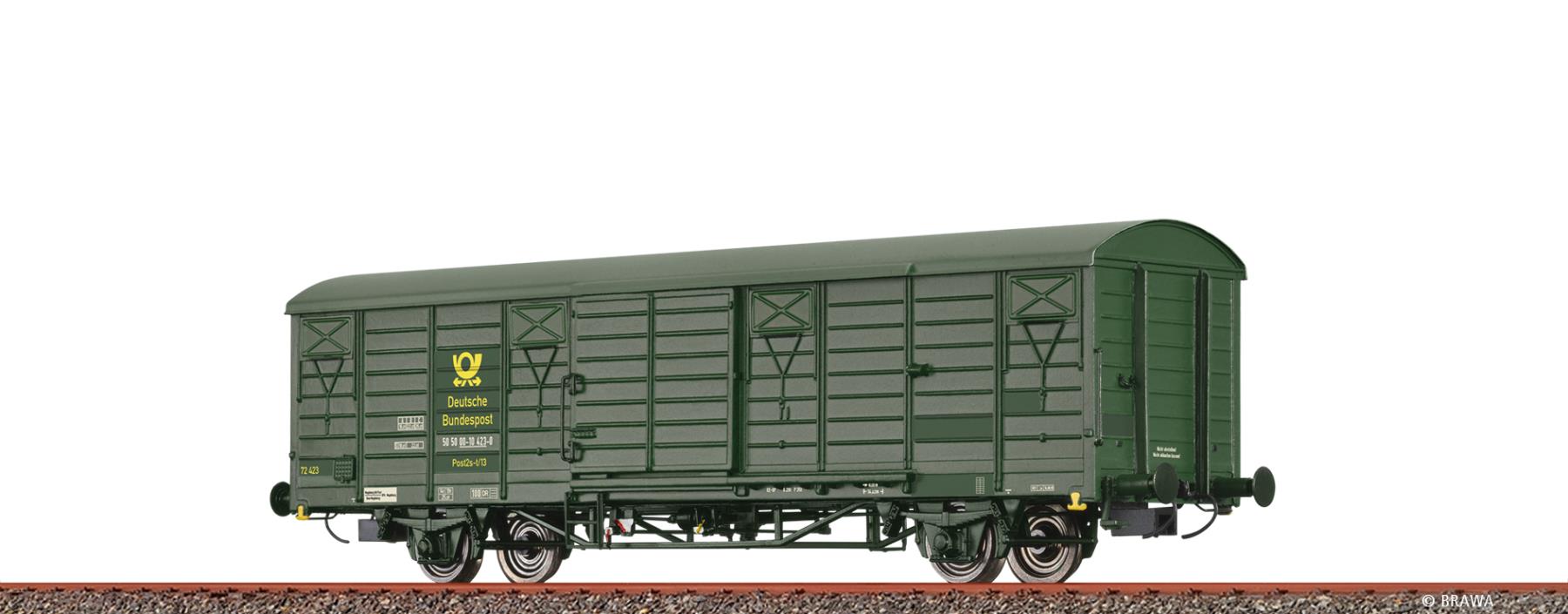 Brawa 49922 Gedeckter Güterwagen Post2s-t/13 DR 1:87 Spur H0