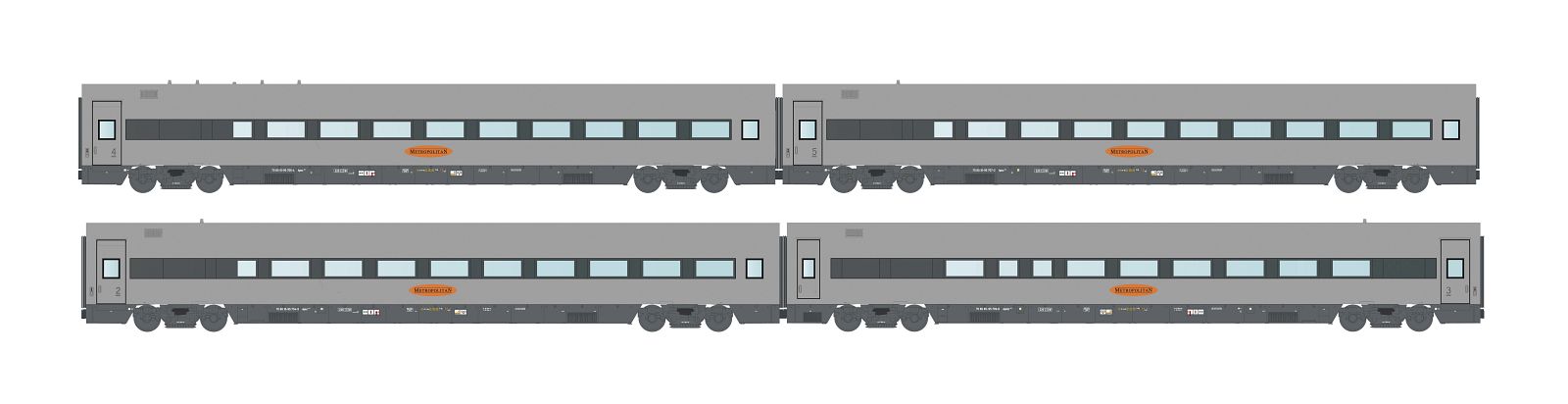 Models World MW2405DC 4er Set Personenwagen Metropolitan, Ep.V, Set 2