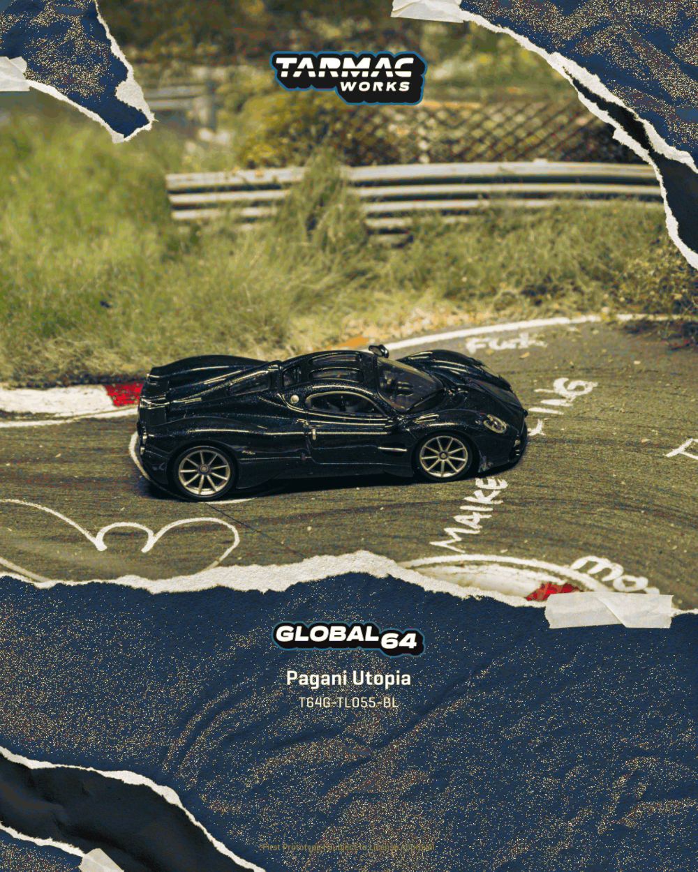Tarmac Works T64G-TL055-BL 1:64 PAGANI UTOPIA BLUE METALLIC 2022